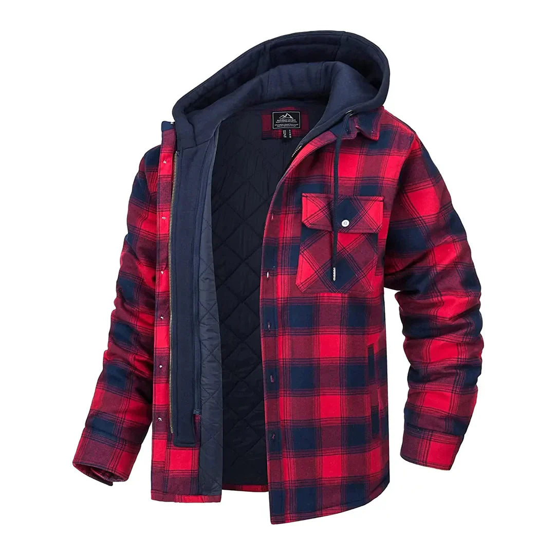 Karl - Stylish Checkered Jacket with Hood for Men