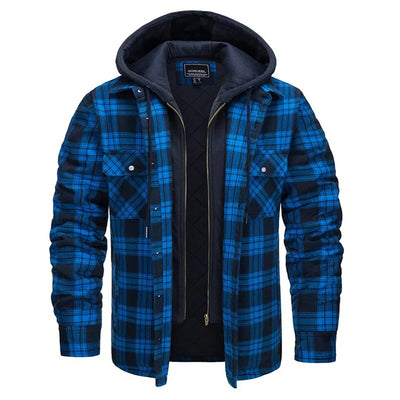 Karl - Stylish Checkered Jacket with Hood for Men