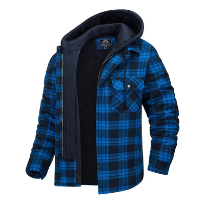 Karl - Stylish Checkered Jacket with Hood for Men