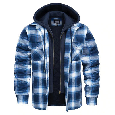 Karl - Stylish Checkered Jacket with Hood for Men