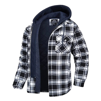 Karl - Stylish Checkered Jacket with Hood for Men