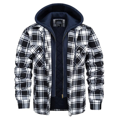 Karl - Stylish Checkered Jacket with Hood for Men